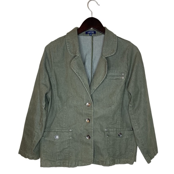 ENCORE Army Green Blazer - Picture 1 of 9